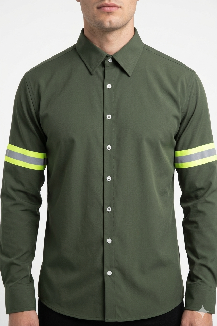 Camisa Social com Detalhe Refletivo 